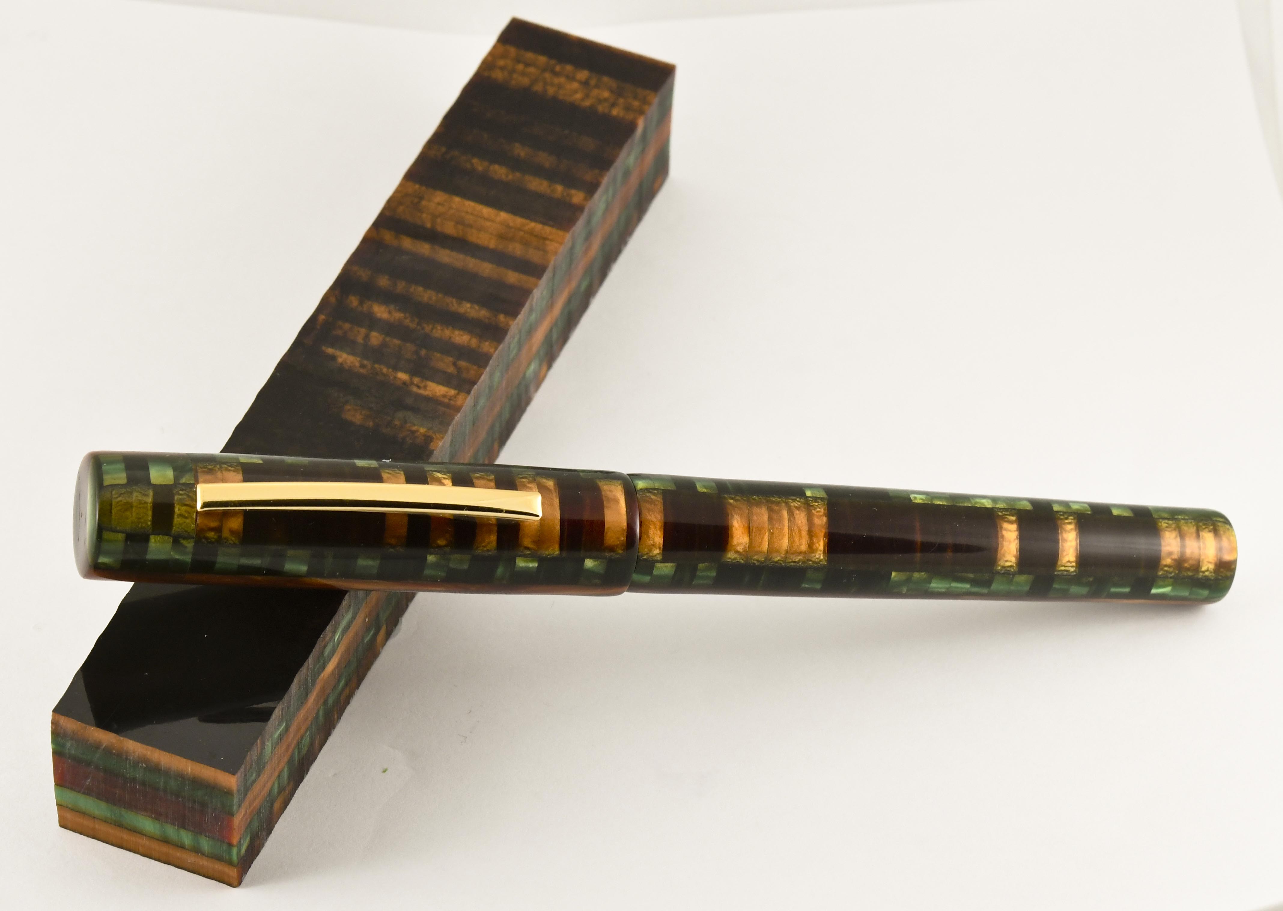 Custom Mosaic Forest Fountain Pen