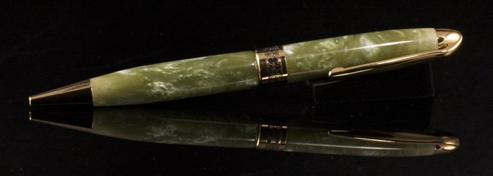 Custom "sage green" blank on a TiGold Olympia