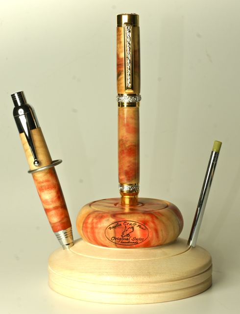 Desktop set in flame box elder