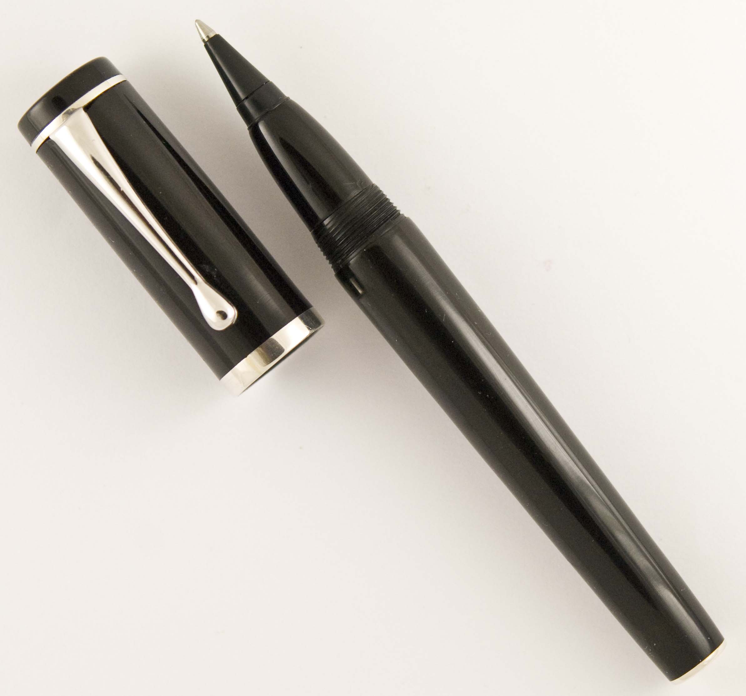 Ebonite and Argentium Silver Cartridge Rollerball