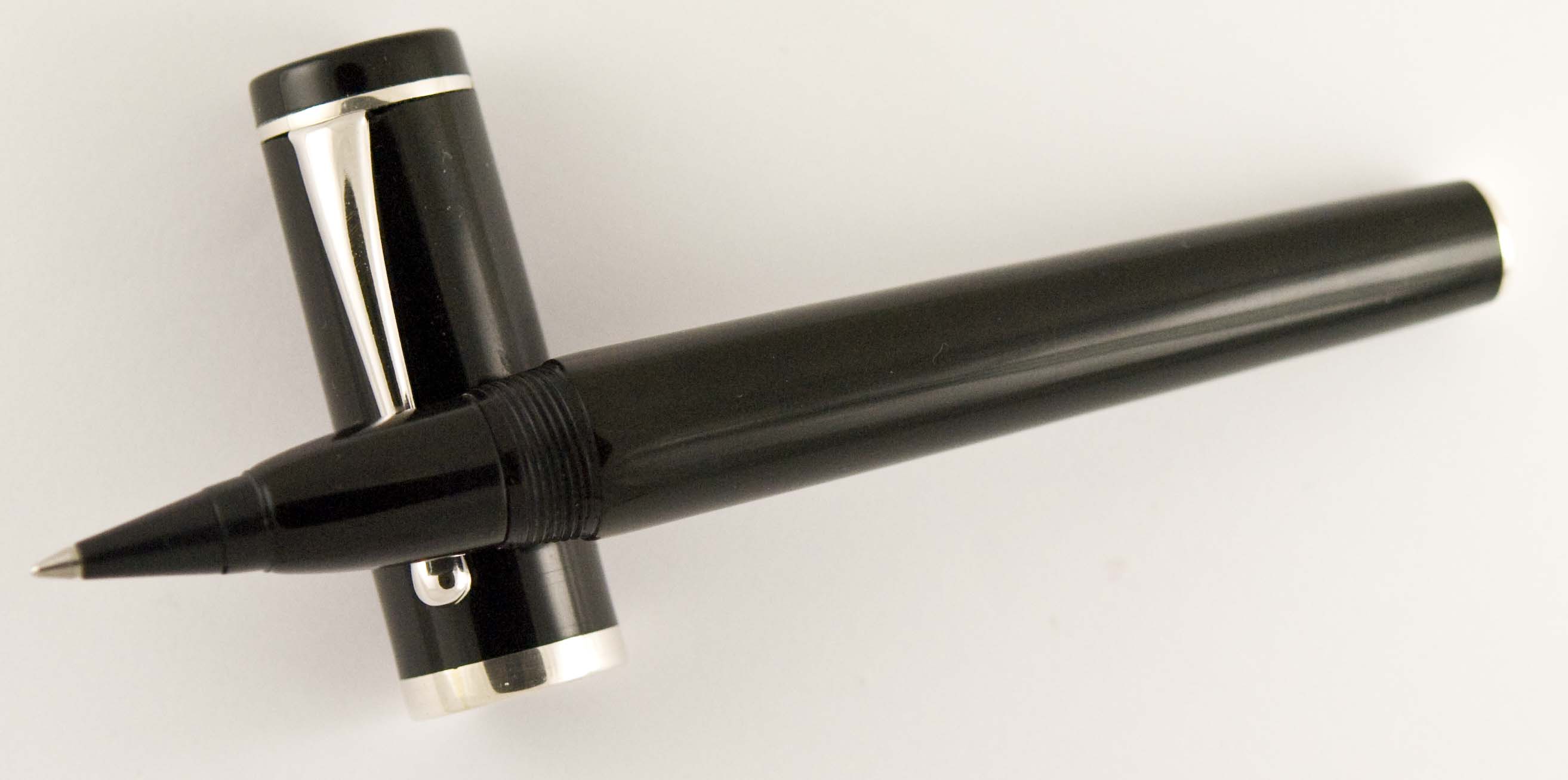 Ebonite and Argentium Silver Cartridge Rollerball