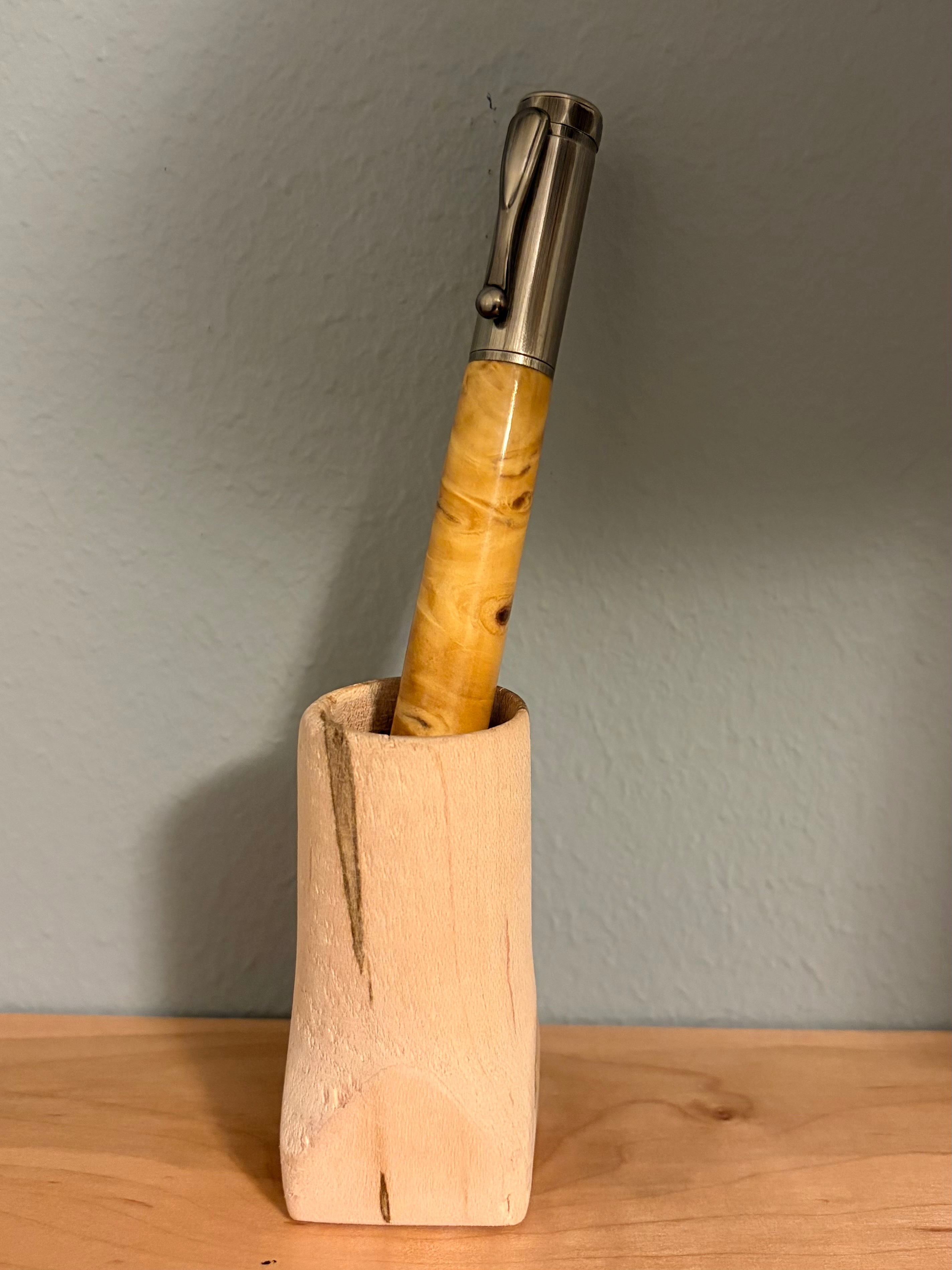 Eco Zen Fountain Pen w/ Blonde Buckey Burl