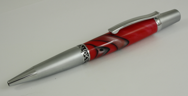 Elegant Sierra: Red/Black Acrylic