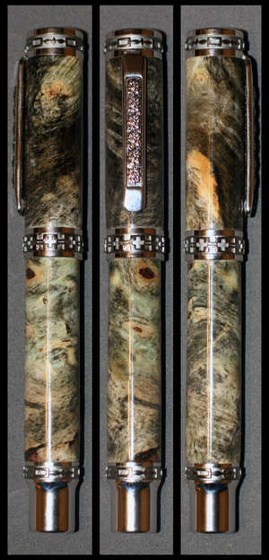 Emperor Dual Dyed Stabilized Buckeye Burl