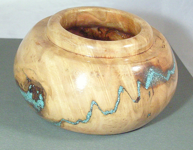 Eucalyptus Burl with Turquoise Inlay