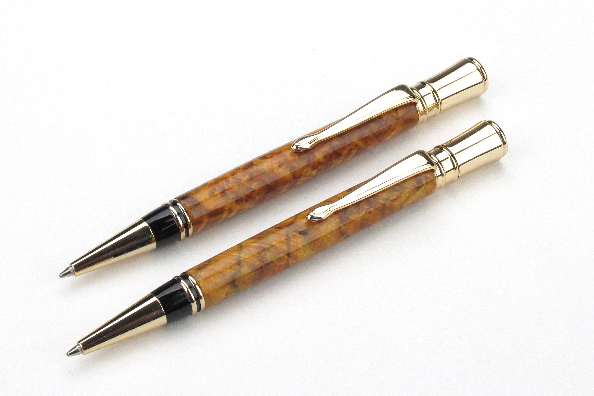 Executive 24kt gold with Chittum Burl