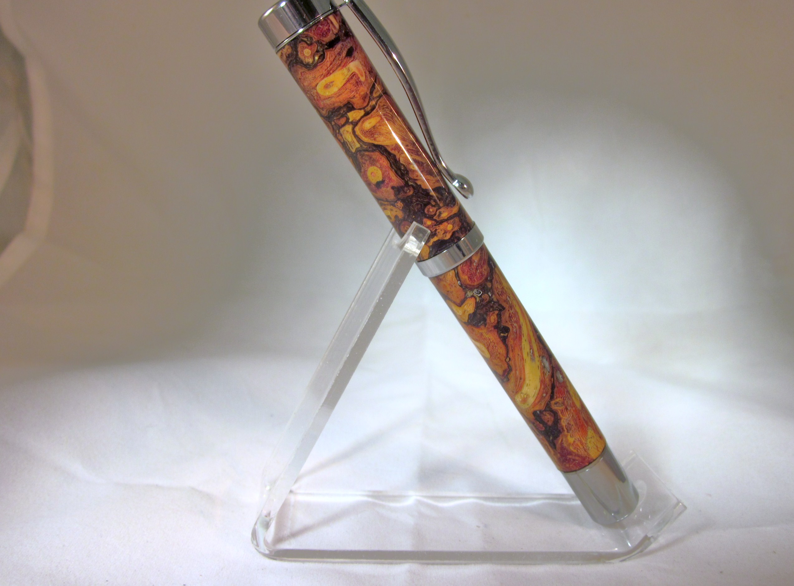 Fan Palm Root on Chrome Atrax