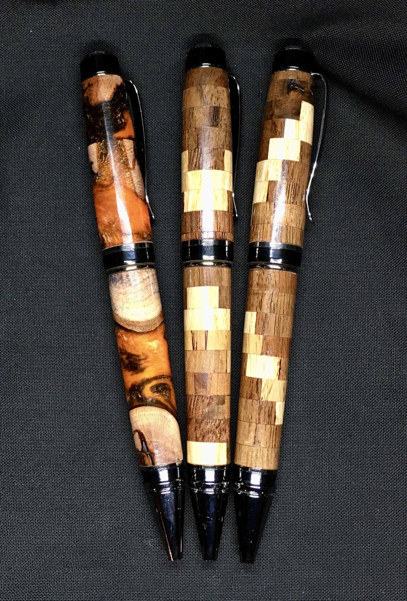 First attempts at making hybrid blanks/segmented blanks for pen kits