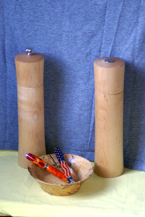 First pepper mill and salt shaker