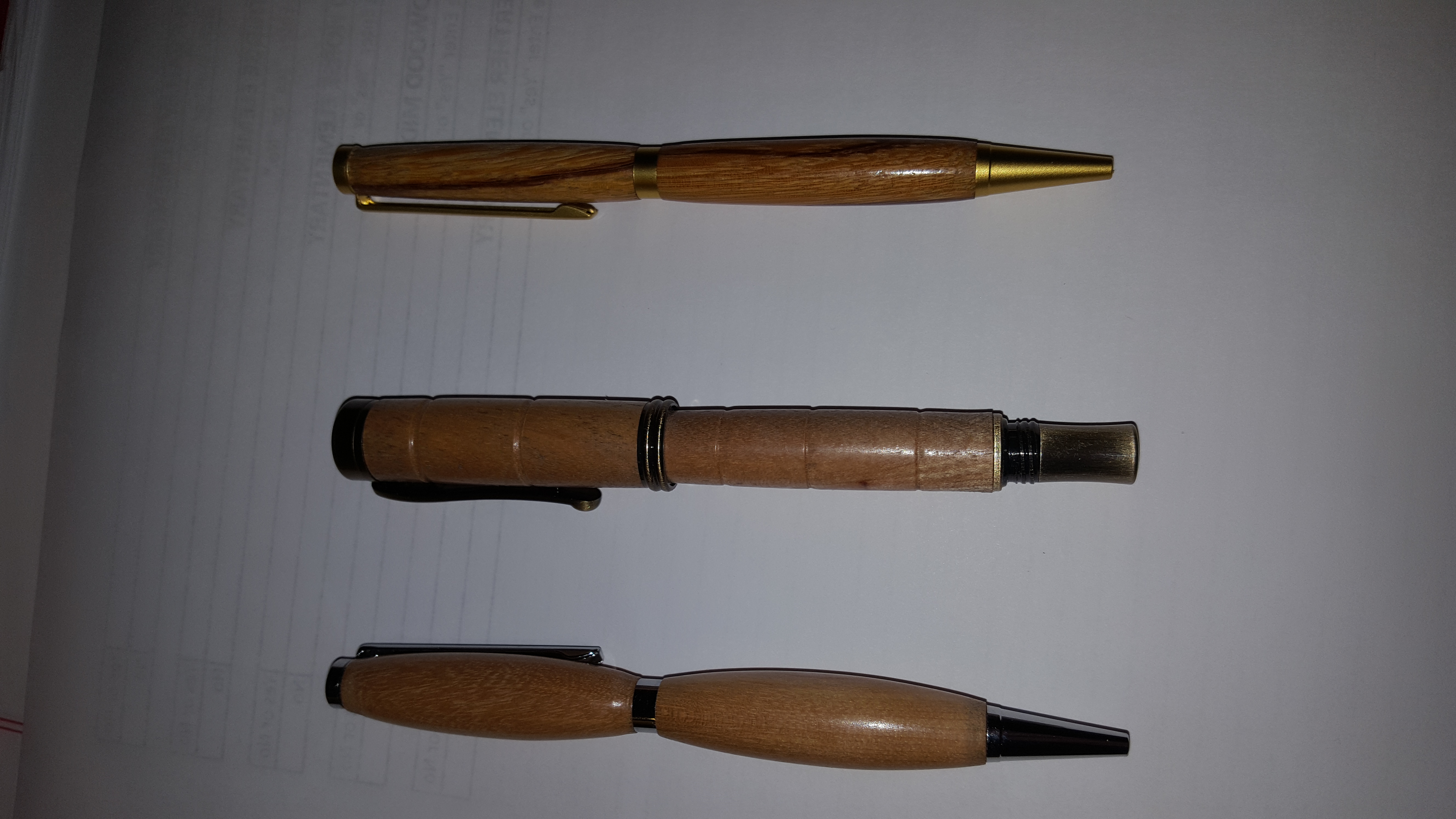 First three pens