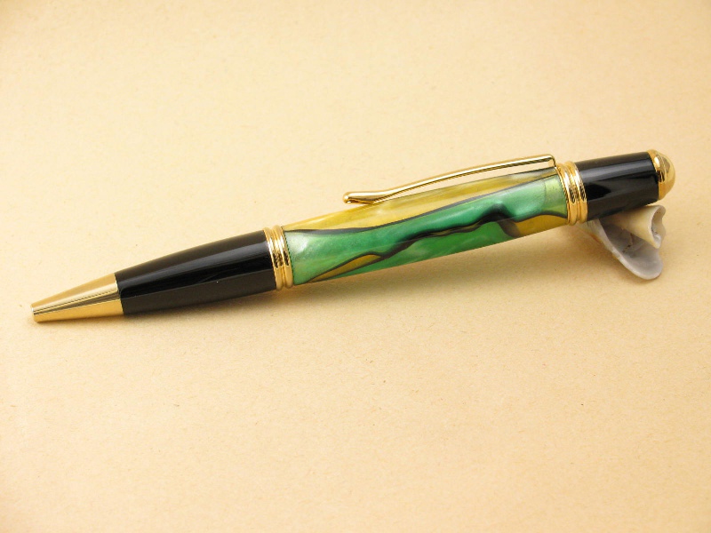 Gatsby in Green & Gold Marble