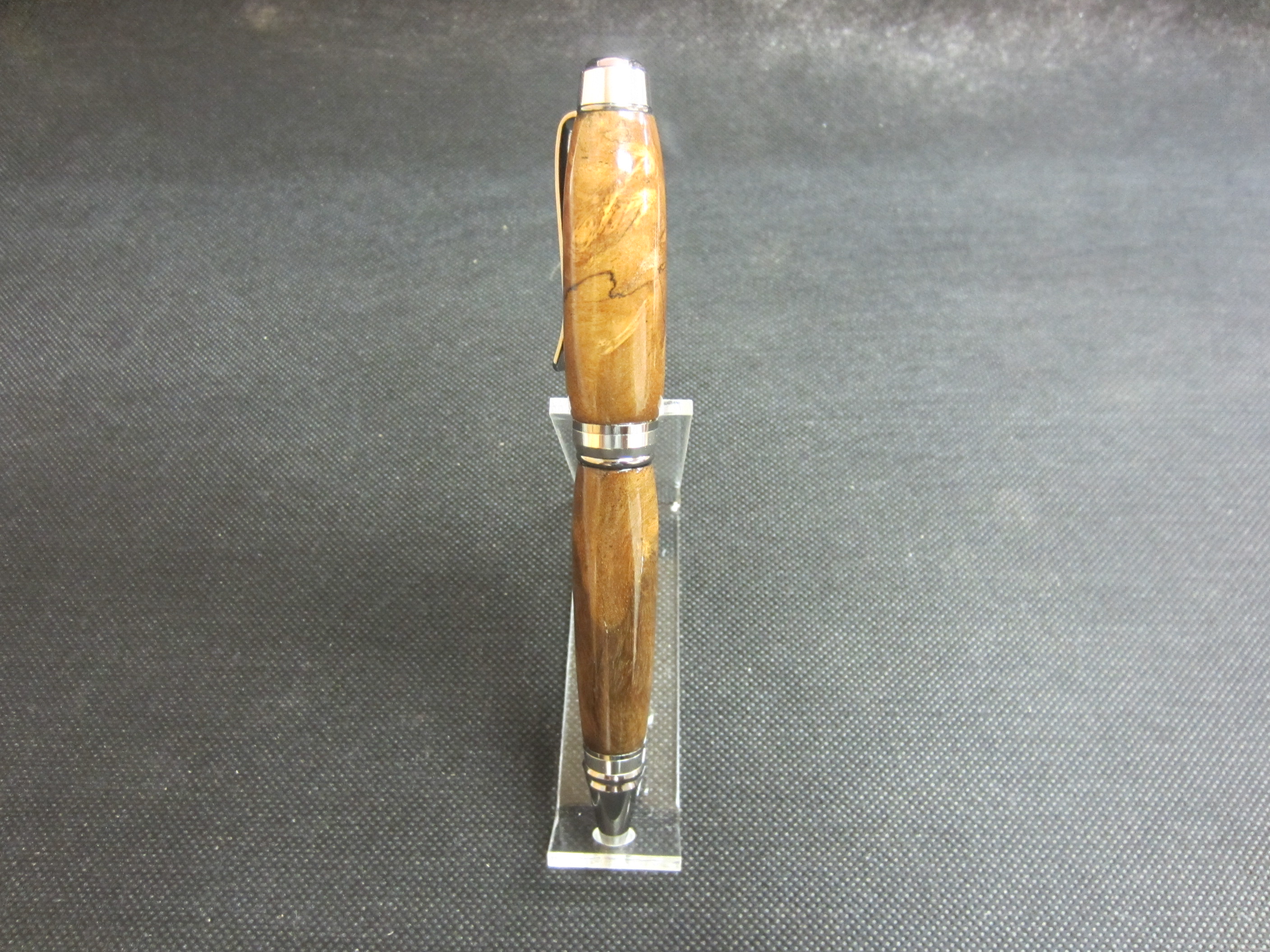 Gmeila Burl Black Ti/Platinum hybrid Cigar Pen