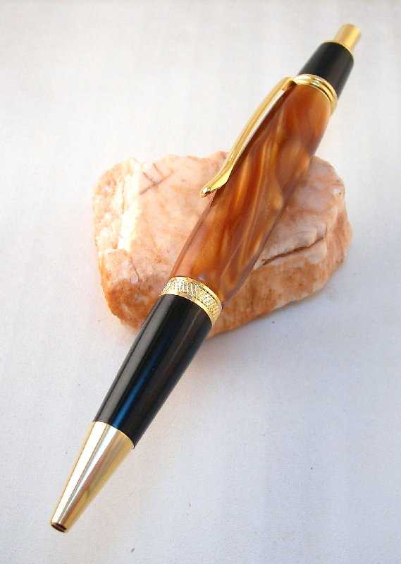 Gold Swirl Sierra Click Pen