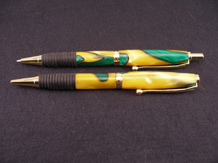 Green and Gold Soft grip set.