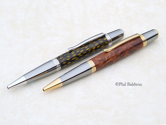 Guinea Fowl & Honduras Rosewood Burr (2)