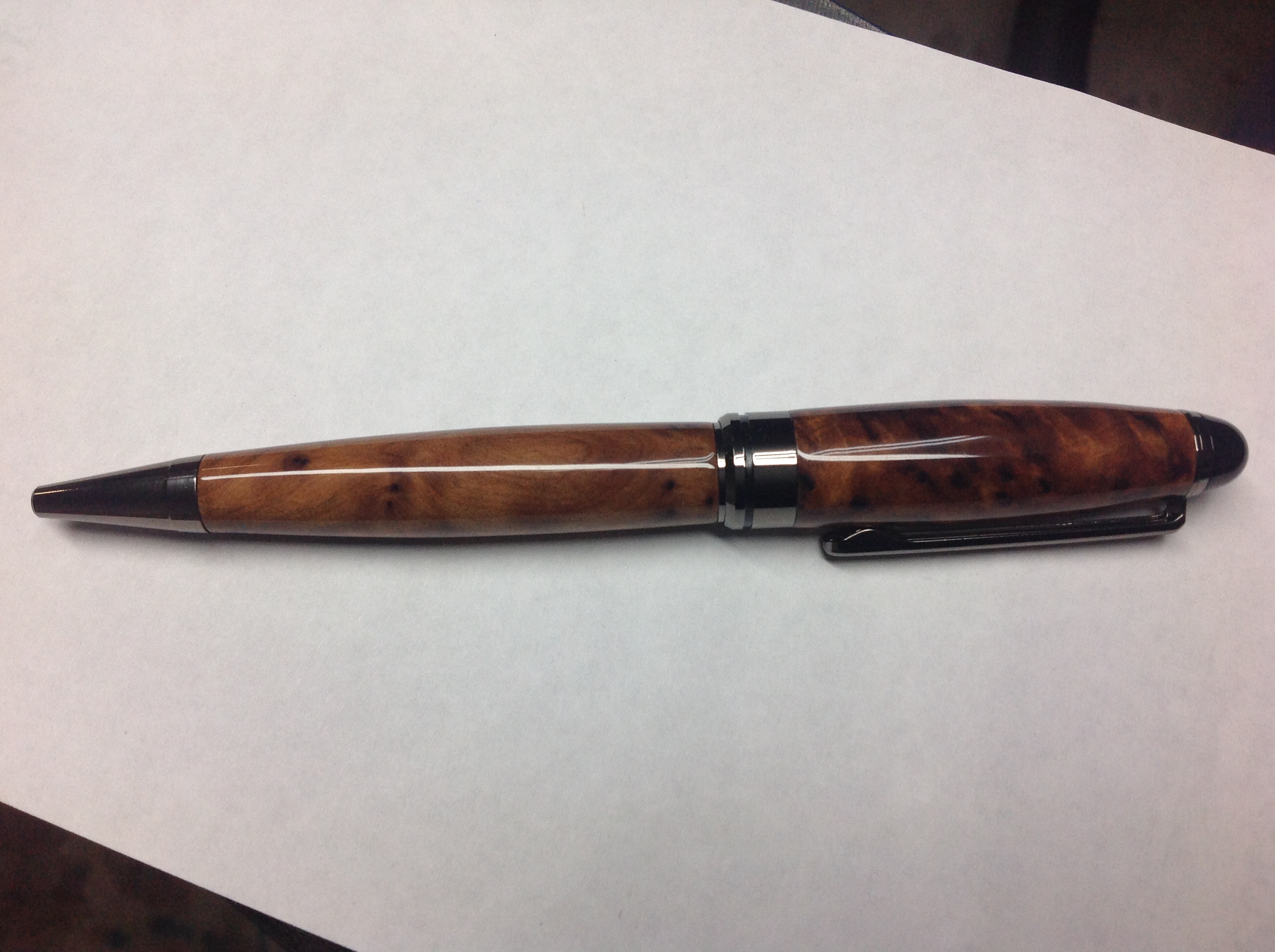 Gun Metal Euro with Thuya Burl