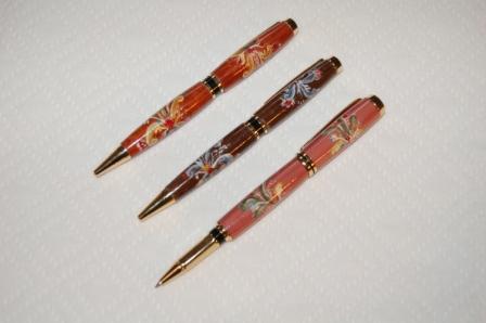 Hand Painted Pens -- Rosemaling