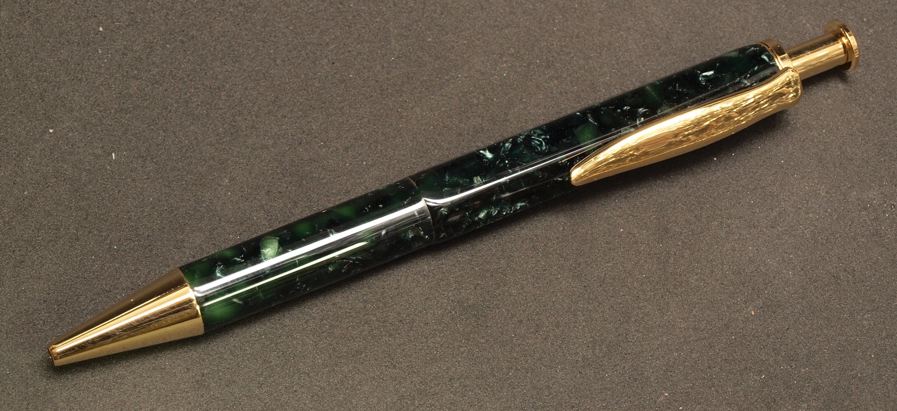 Hex Long Wood Click Pen