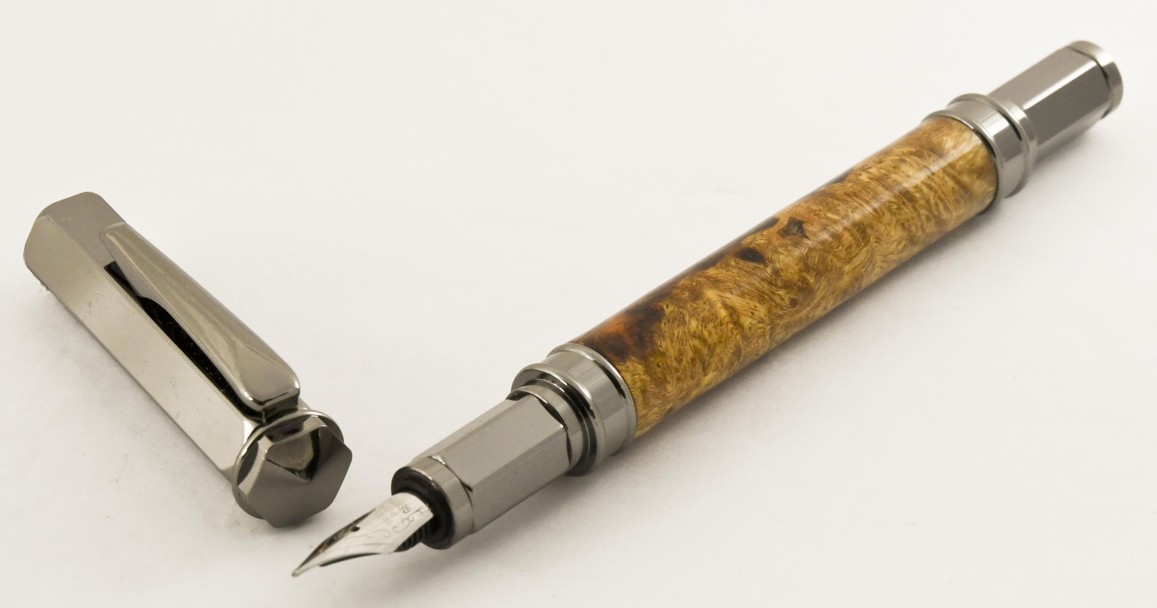 Honduran Rosewood Burl Vertex Fountain Pen