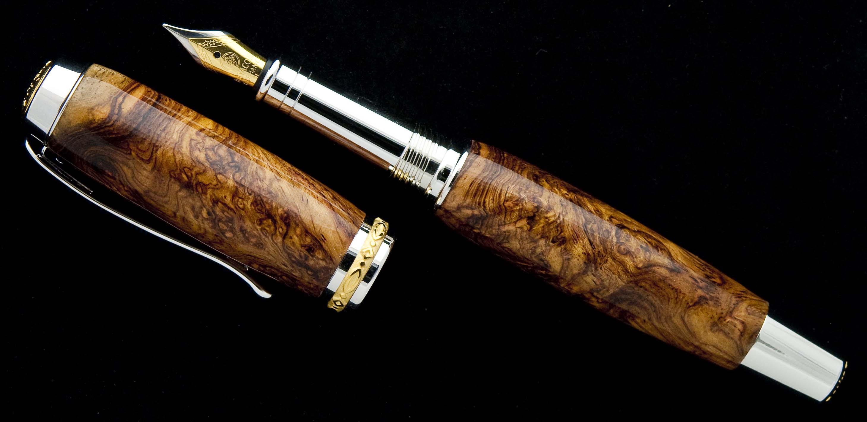 HRB Swirly Burl Jr. Statesman Fountain Pen