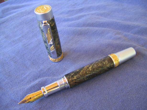 Imperial fountain pen with Buckeye Burl