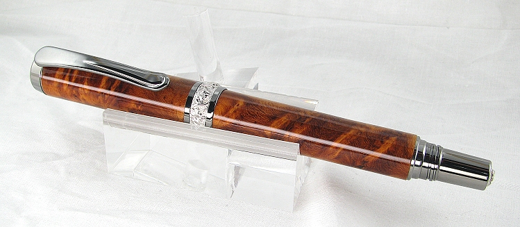 Jr Aaron - Black Ti w- X Grade Amboyna - med