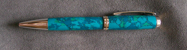 Jr Gent Ballpoint in Chrysocolla Tru-Stone