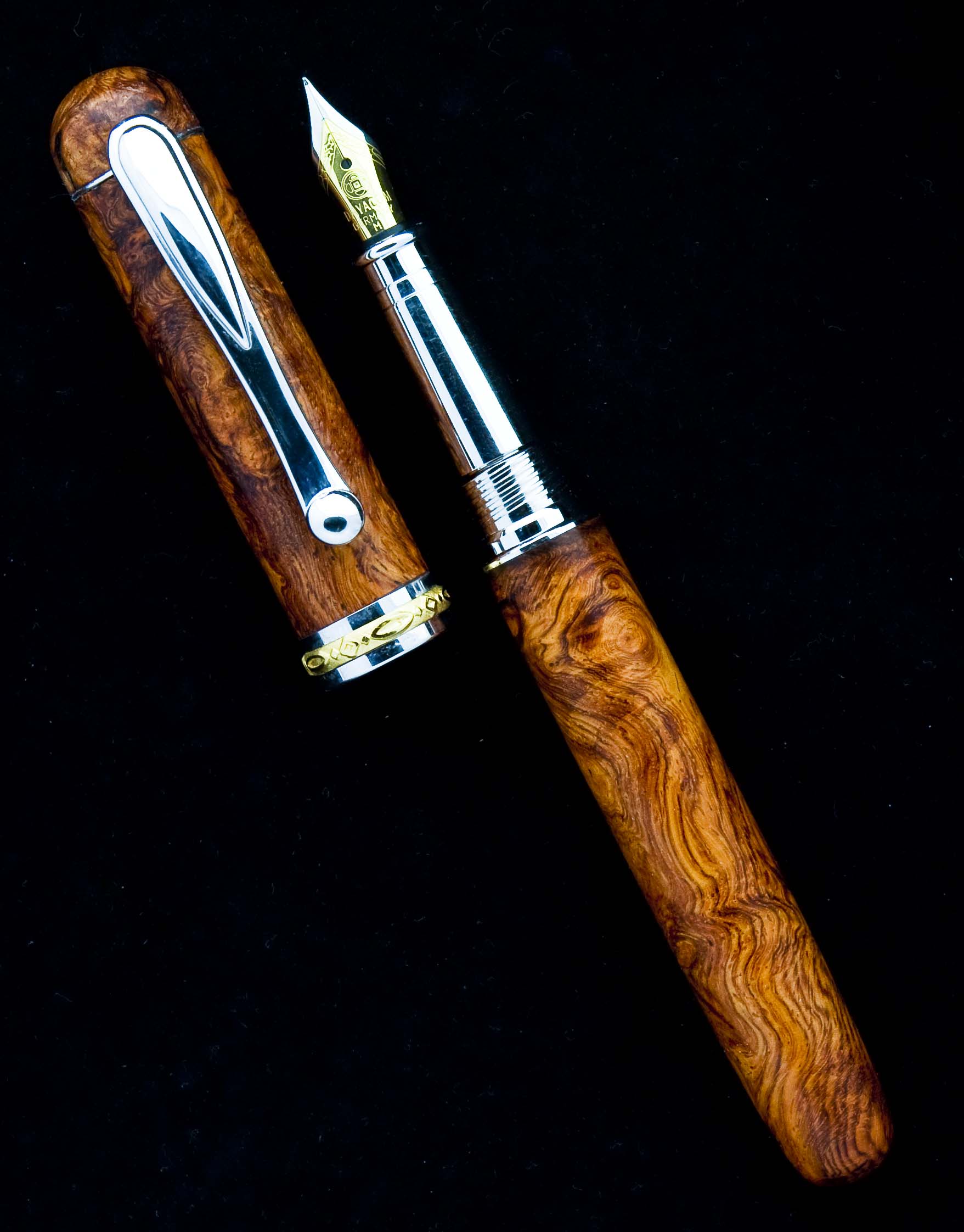 Jr Statesman Dual Closed End in Amboyna Burl