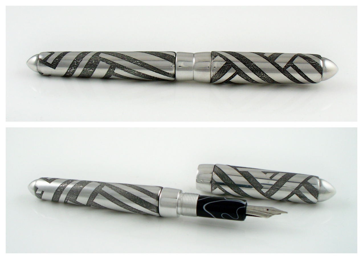 Kitless etch pattern custom pen