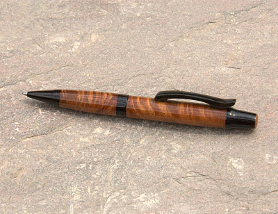 koa and ebony wooden pen