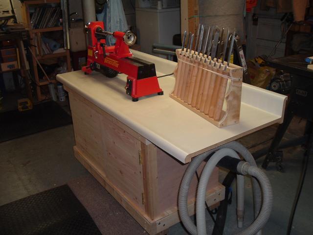 Lathe Bench w/Built in Vacuum