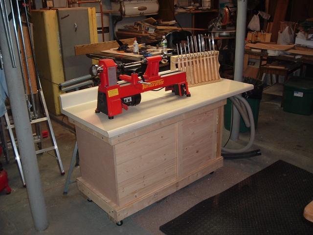 Lathe Bench w/Built in Vacuum