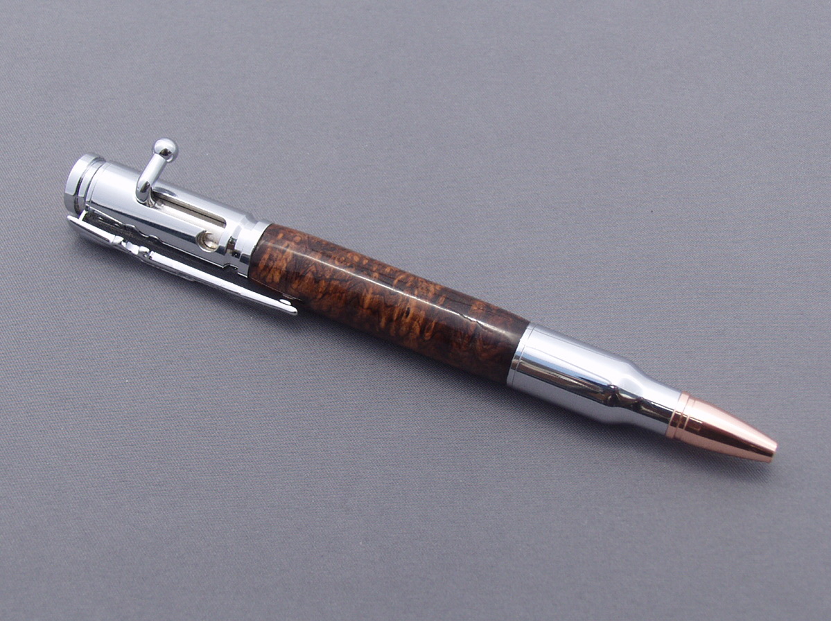 Lever action bullet pen