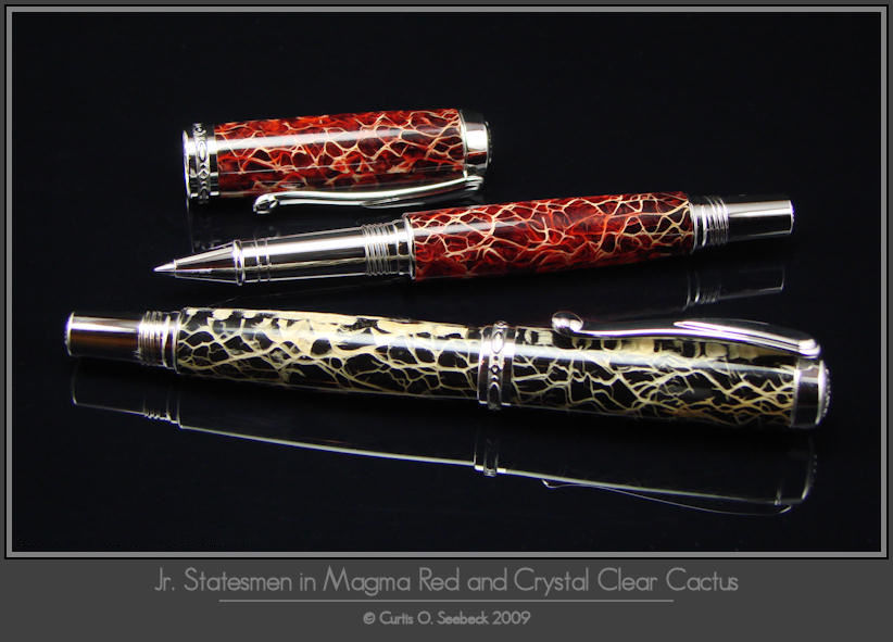 Magma Red and Crystal Clear "Original Cactus Pen"™