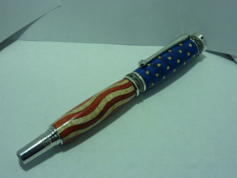 Majestic Jr, Rhodium, Rollerball, Lazerlinez stars & stripes