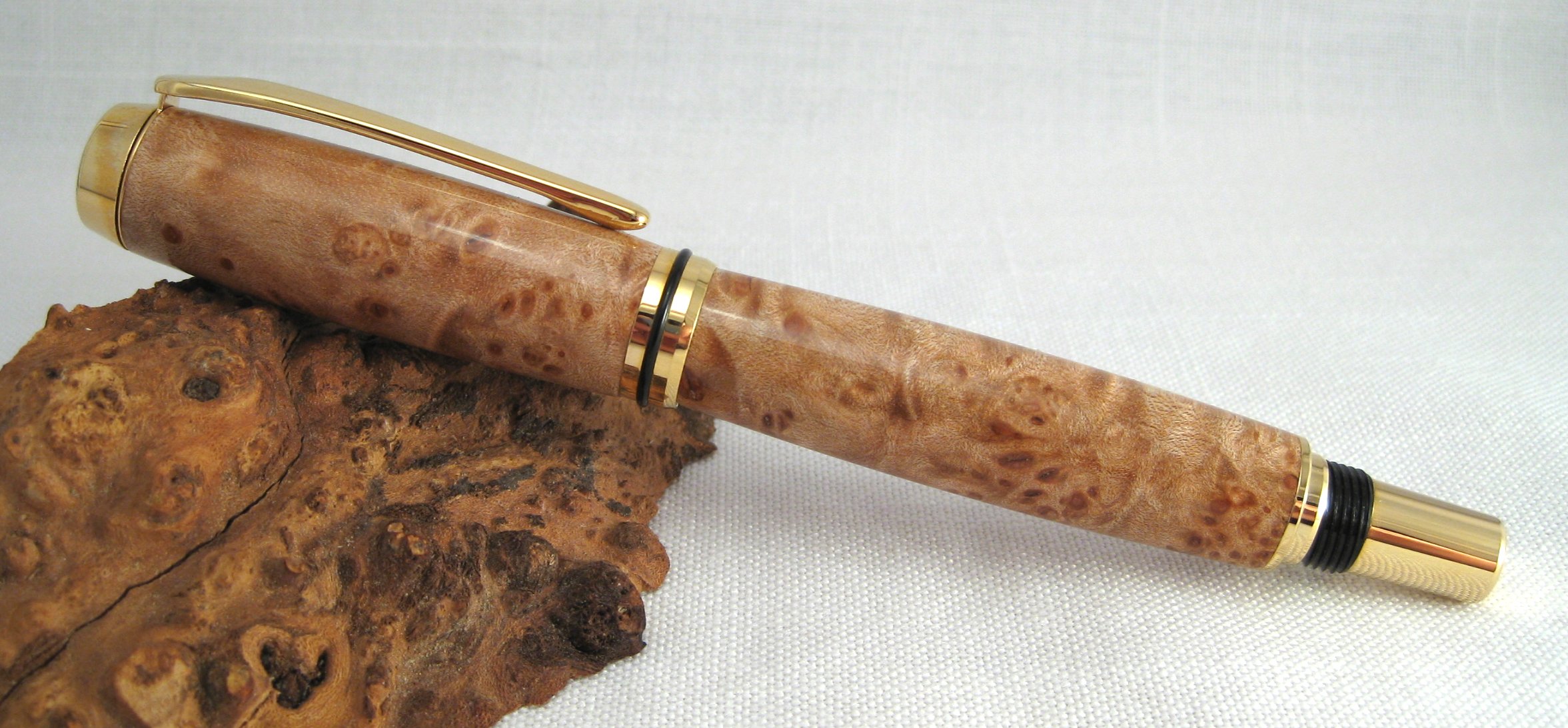 Maple Burl baron rollerball pen