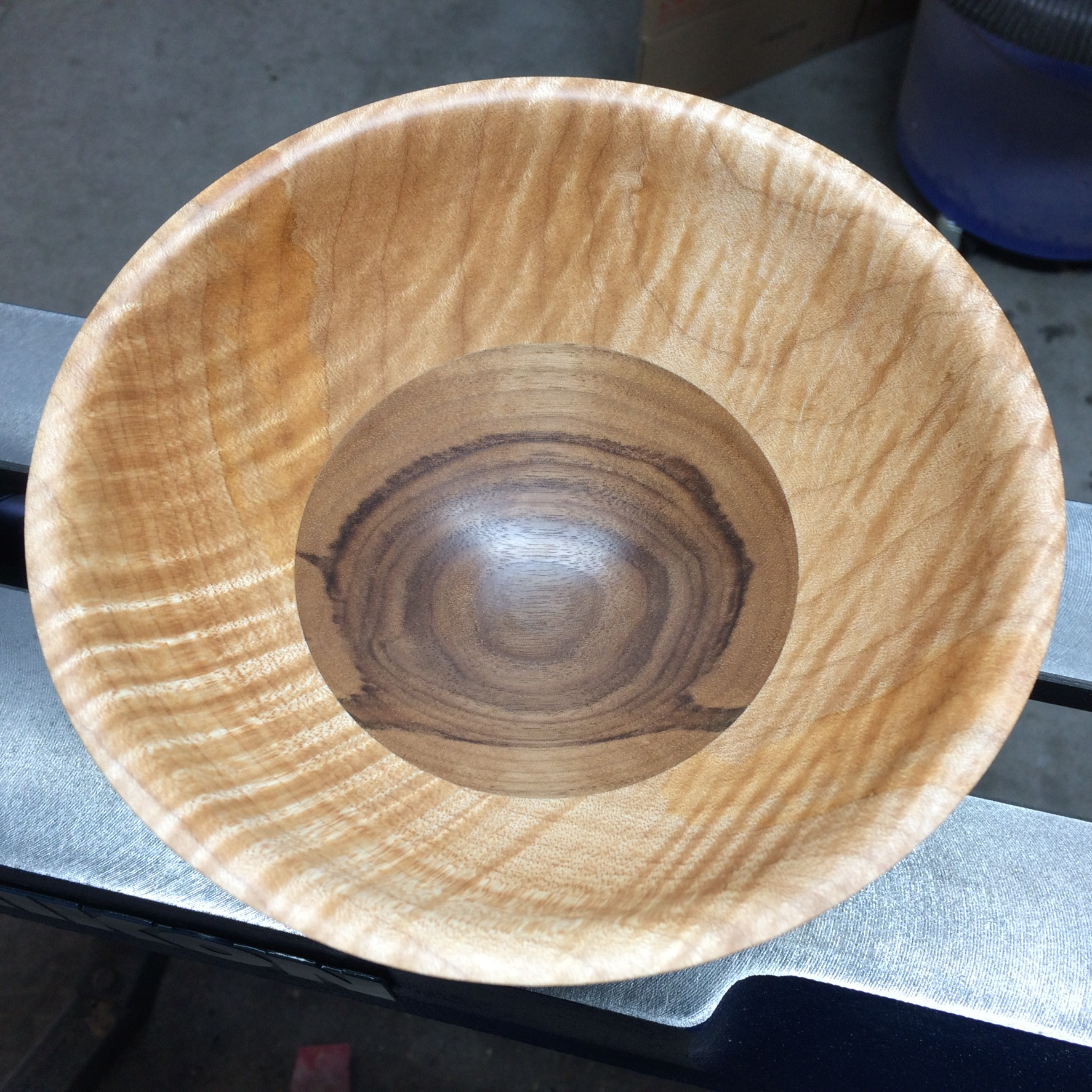 Maple & walnut bowl