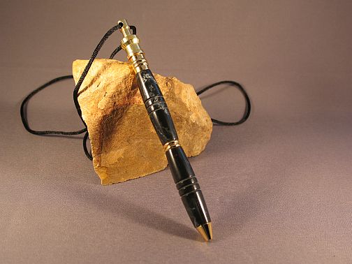 marbled black on gold necklace pen from PSI