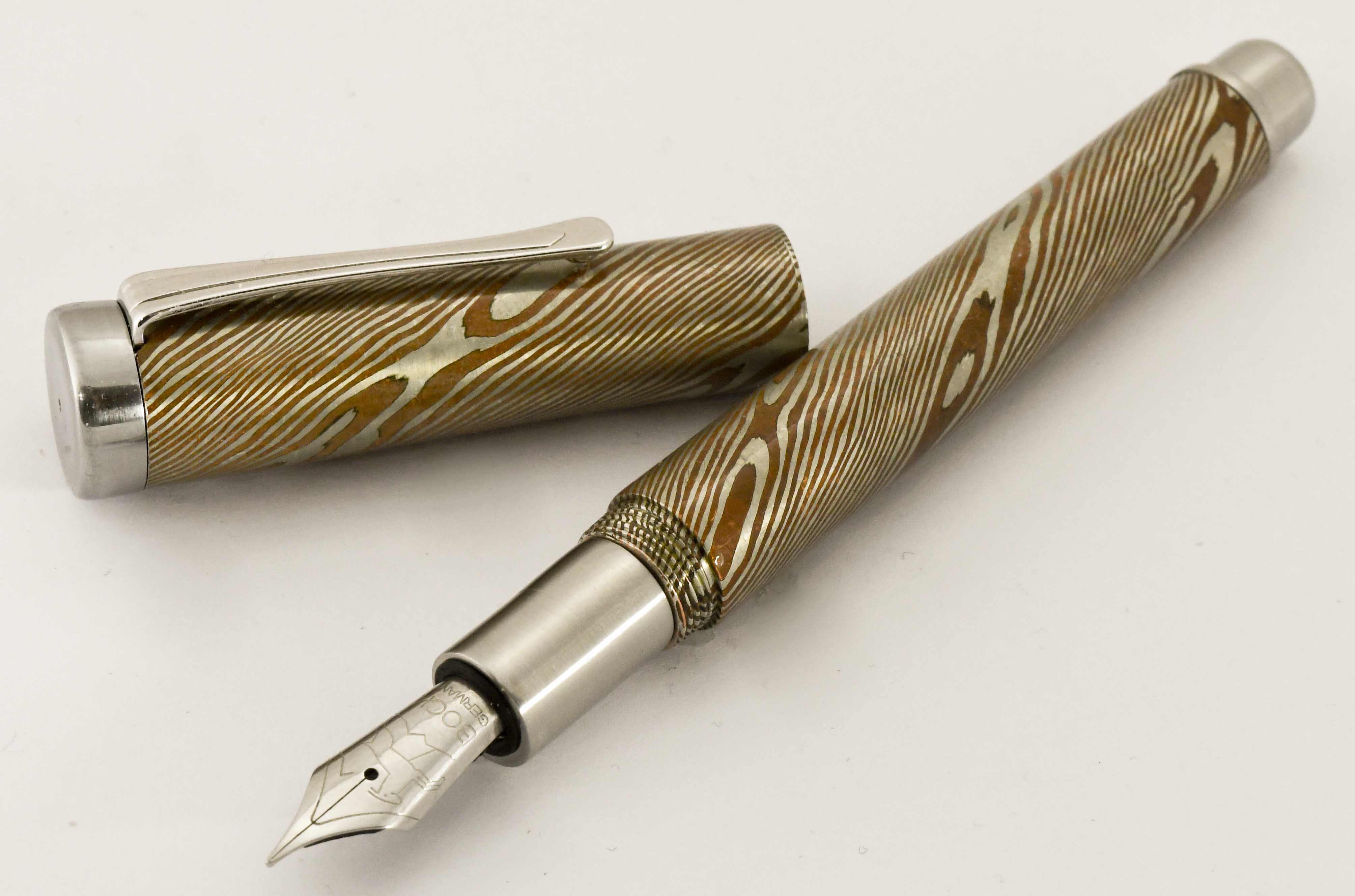 Mokume Gane Double Twist Custom Fountain Pen