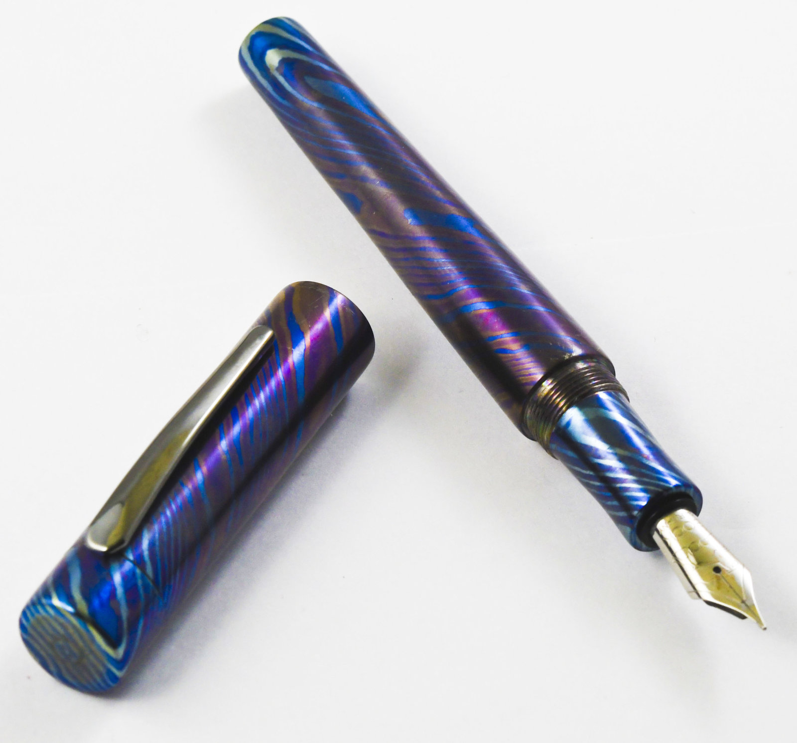 MokuTi Titanium Zirconium Damascus Fountain Pen20191225_004_1.JPG