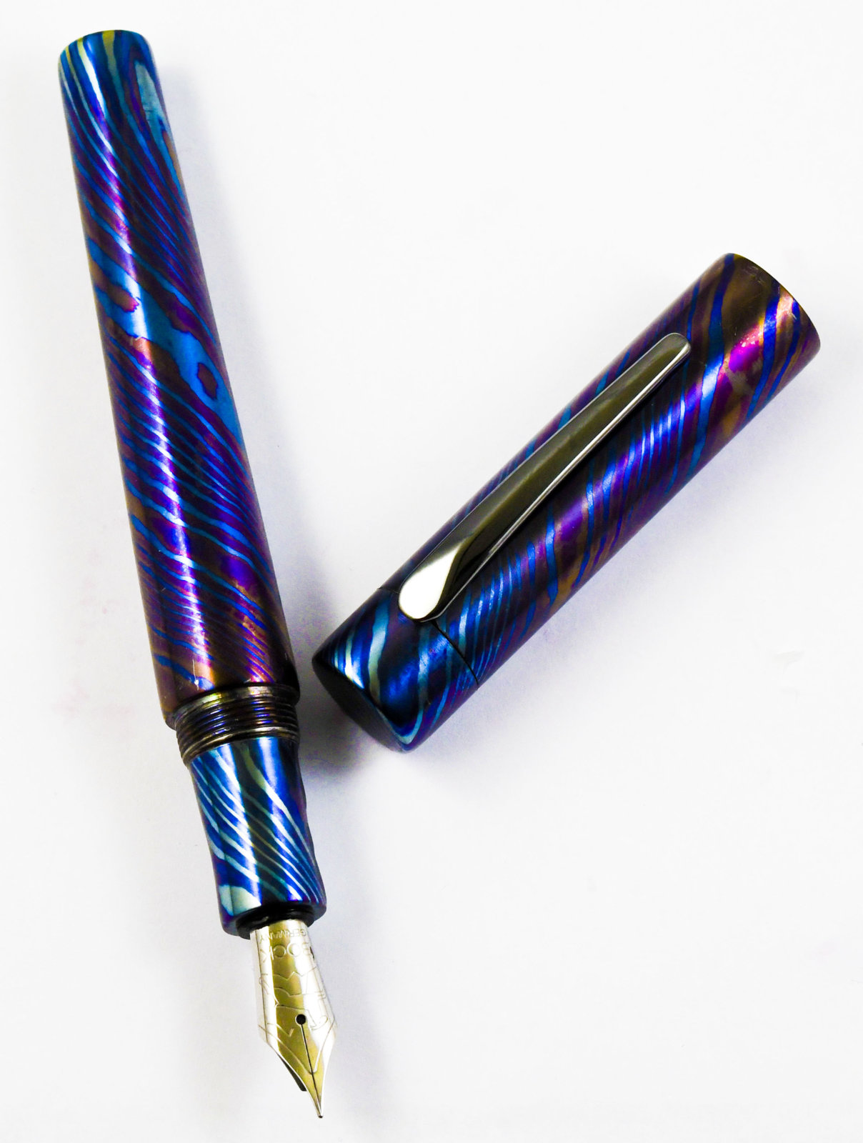 MokuTi Titanium Zirconium Damascus Fountain Pen20191225_016_1.JPG