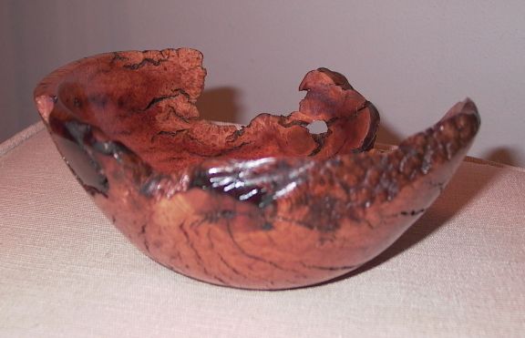 Natural edge Manzanita root burl bowl