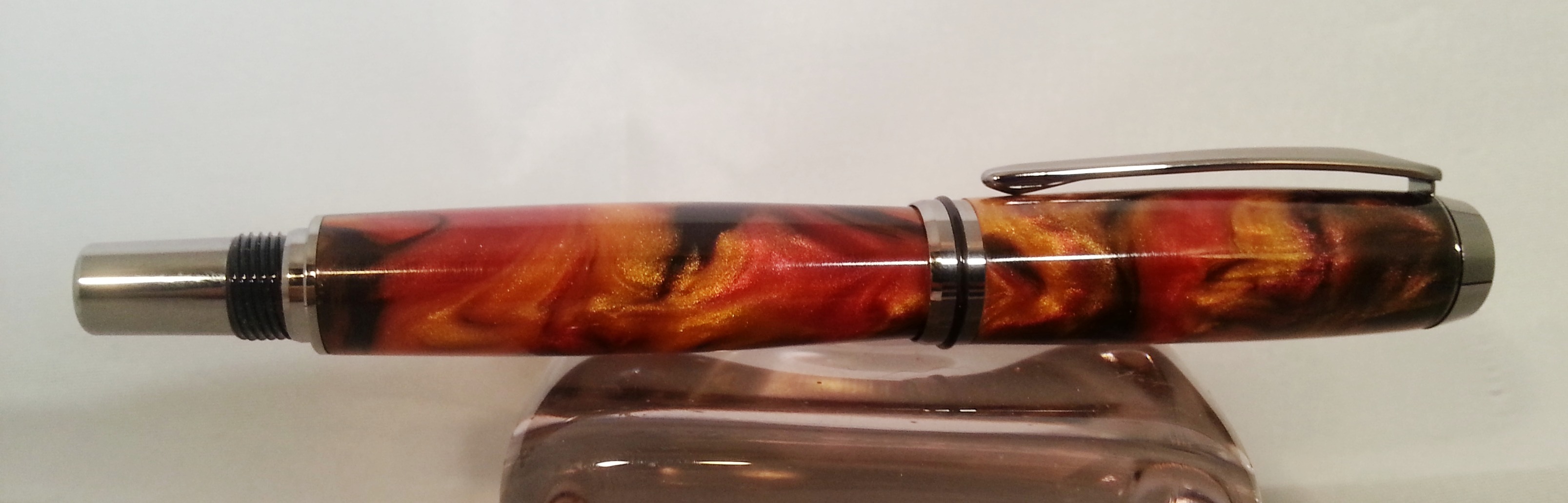 Navigator Rollerball Pen with Fire Acyrlic