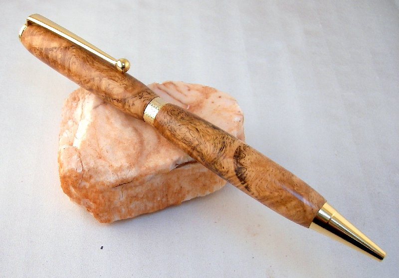 Oak Burl Slimline Pen