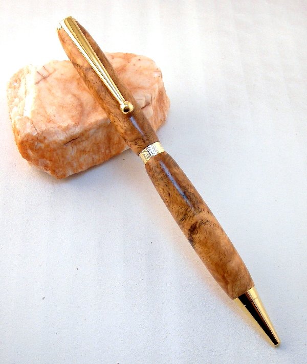 Oak Burl Slimline Pen