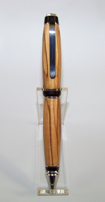 Olive wood Chrome Cigar