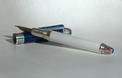 opal/ silver pen