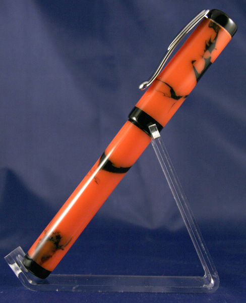 Orange Camo Marble Kitless Fountain Pen 1