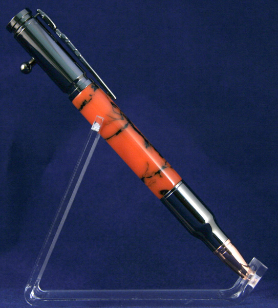 Orange Marble on Blk Ti Bolt Action 2