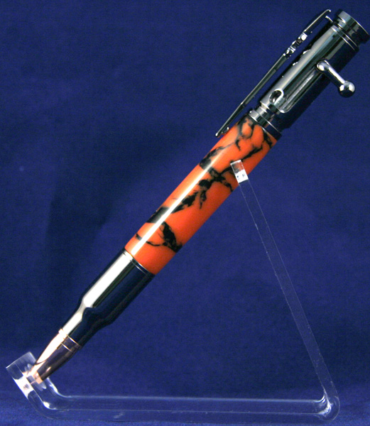 Orange Marble on Blk Ti Bolt Action